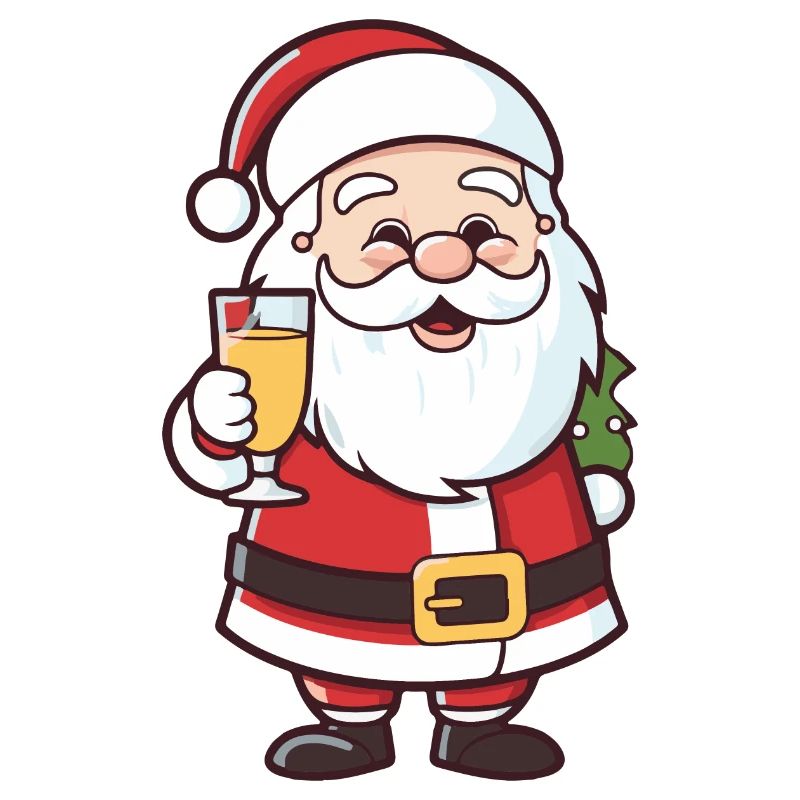 Weihnachtsmann Drinking Comic Weihnachten