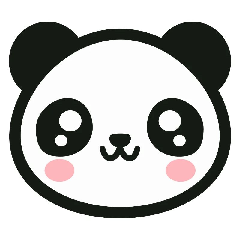 Visage de panda chibi aimant : adorable et mignon