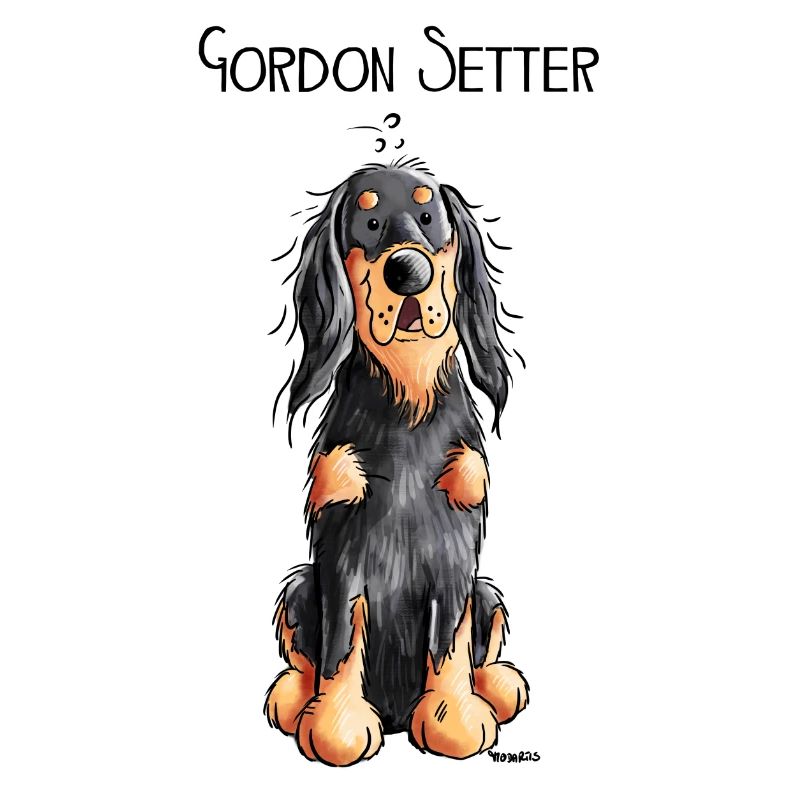 Funny Gordon Setter - Hund - Comic - Hunderasse