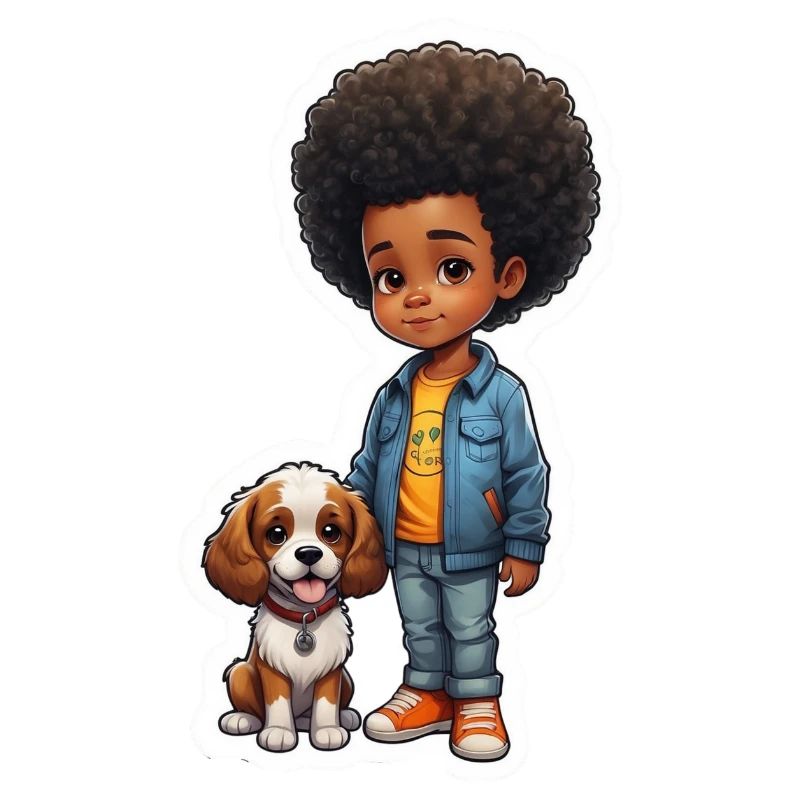 Kind Hund Geschenkidee Afrolocken