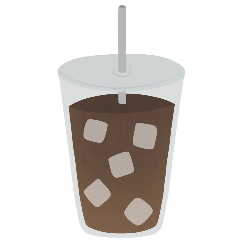 Motif de cube de café glacé
