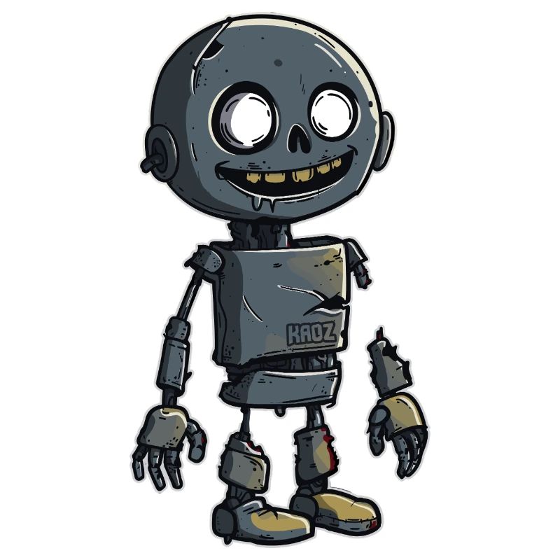 Petit robot zombie à scrap