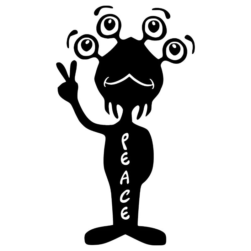  Peace Alien - Schwarz
