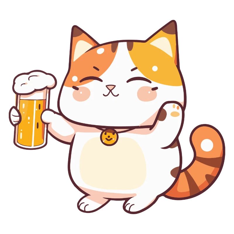 Katze Bier Comic Party