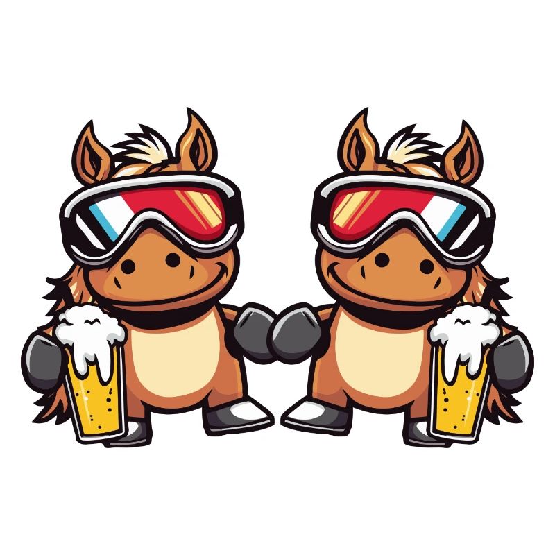 Pferd Ski Team Bier