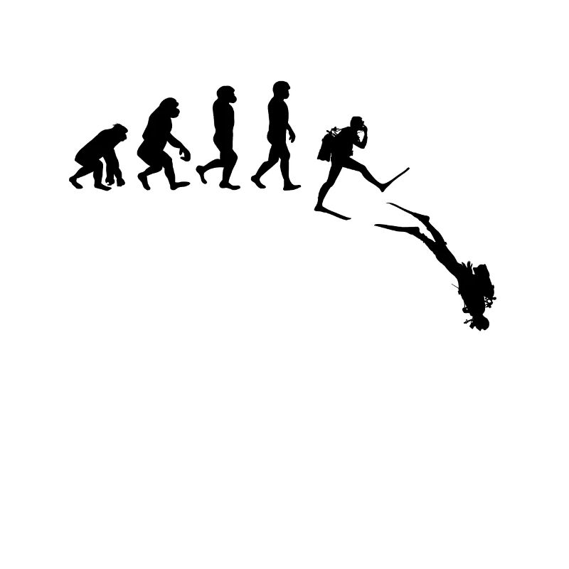 Taucher Evolution Tauchen Geschenkidee