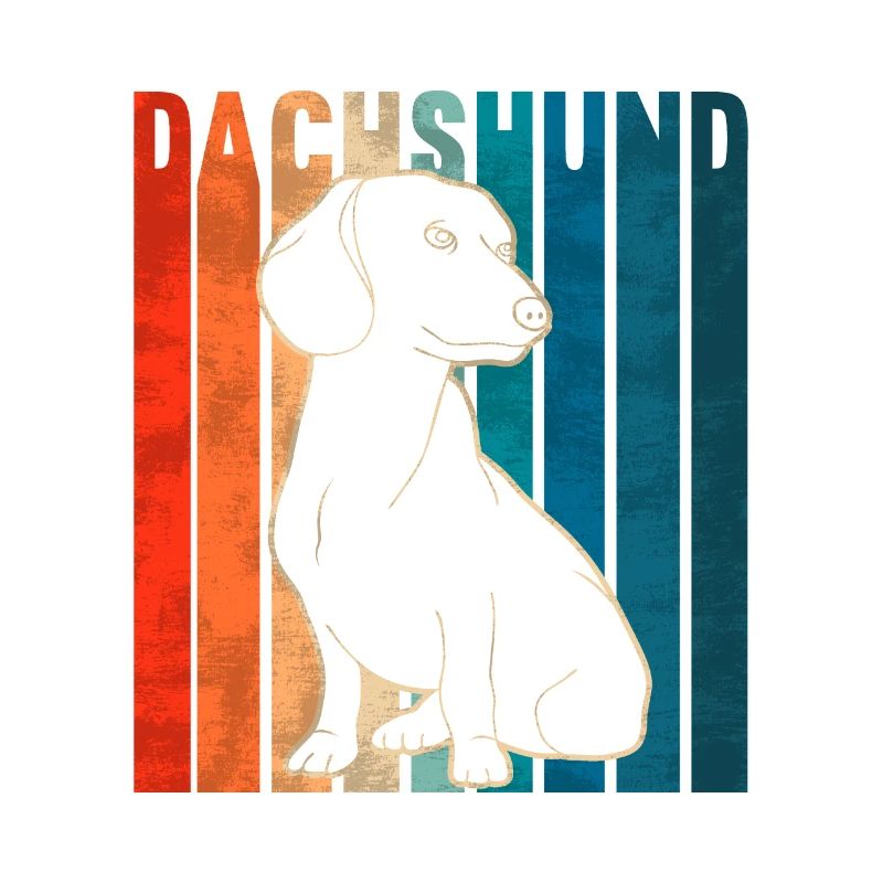 Dackel Retro Teckel Dachshund Hund Geschenkidee