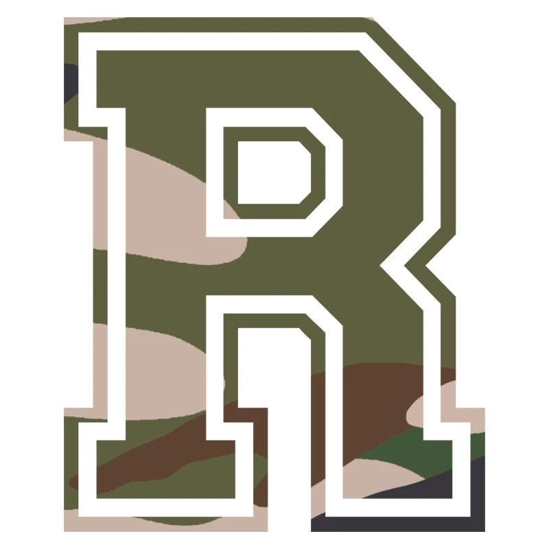 R, Monogram, Camouflage Vert-Brun