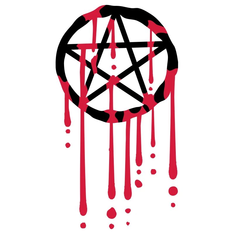 Blood drops pentagram