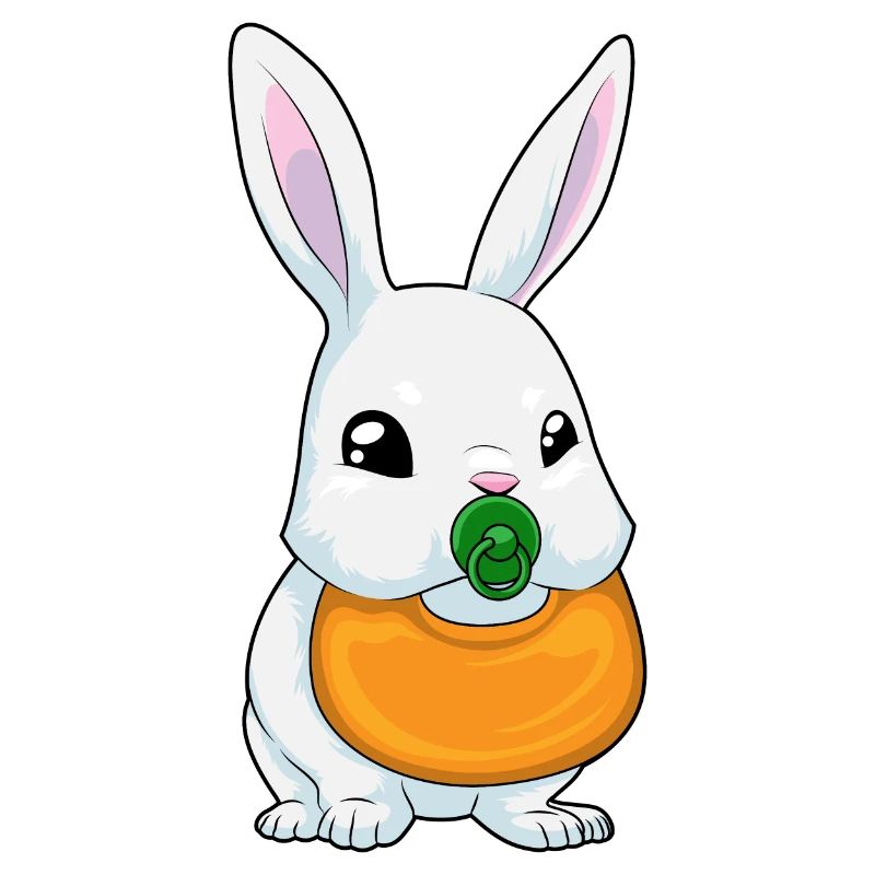 Bunny bib pacifier