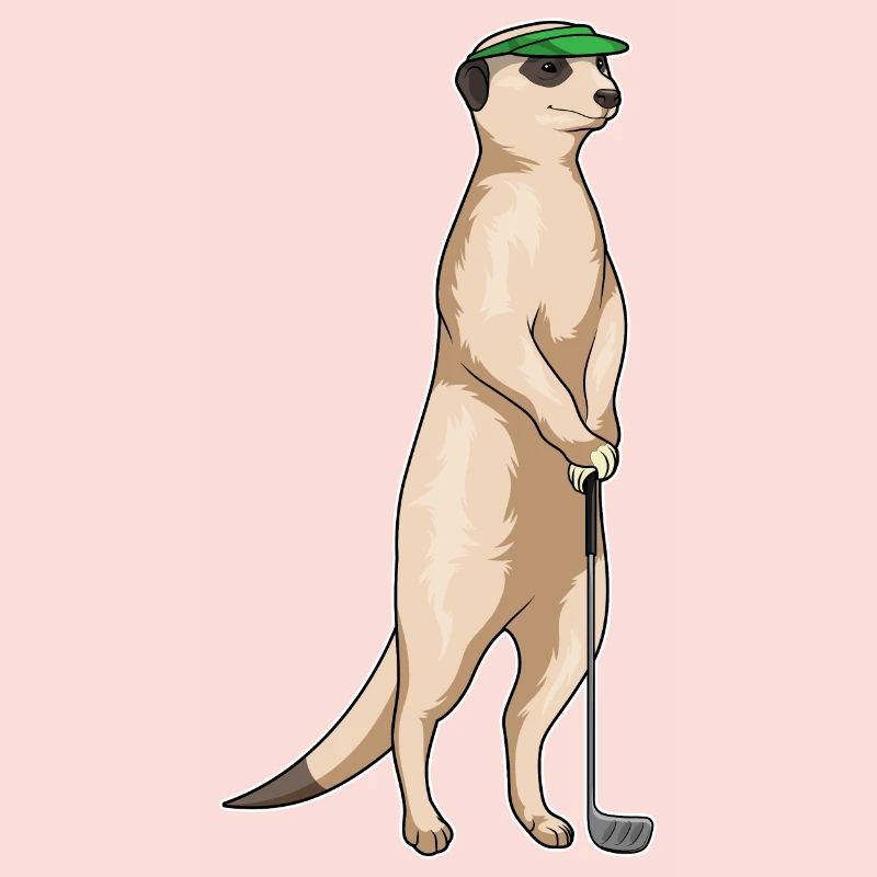 Erdmännchen Golf Golfschläger