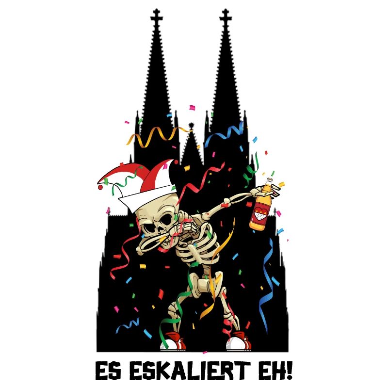 Carnaval Kölle Alaaf Dabbing Squelette Fun