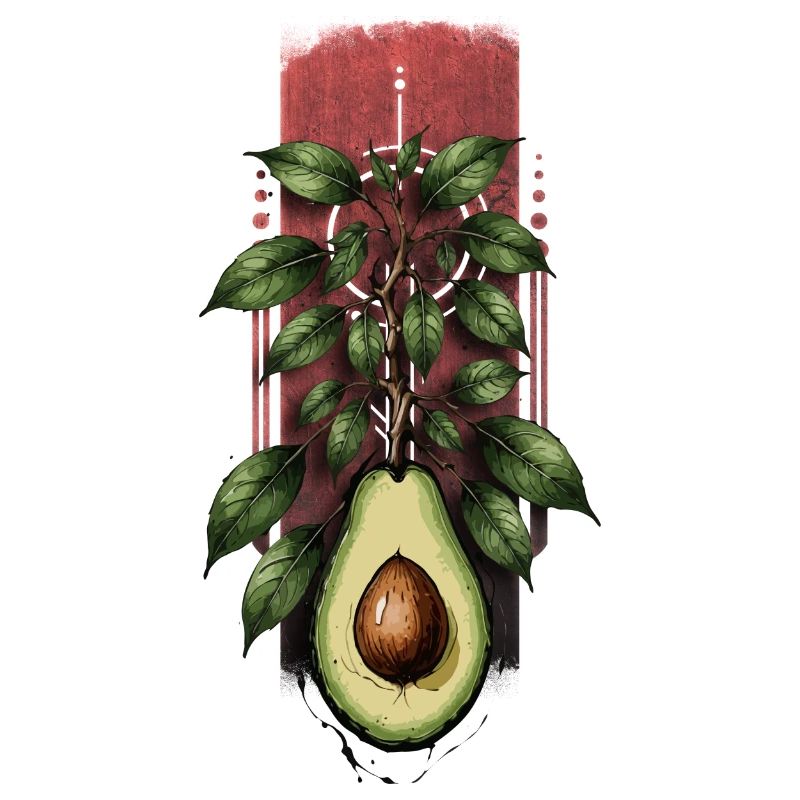 Avocadosprossen: Baum, der aus einer Avocado hervorgeht