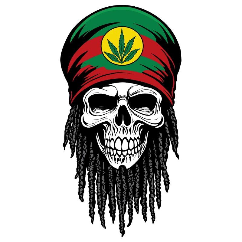 SKULL RASTA CAP