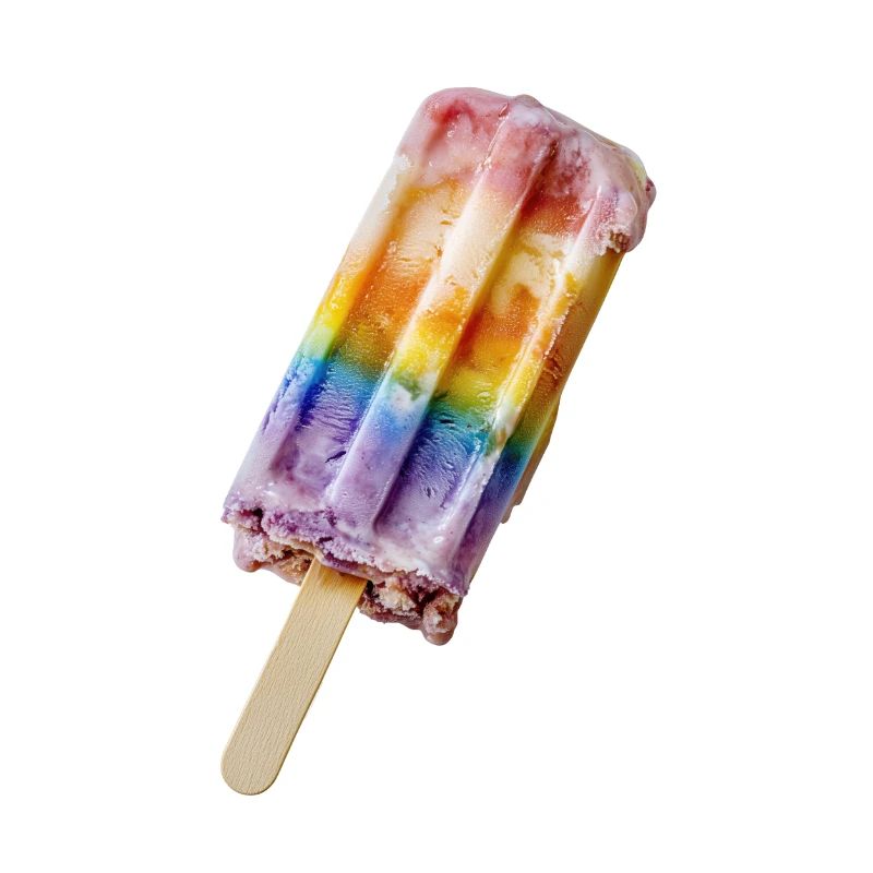 Eis am Stil Regenbogen