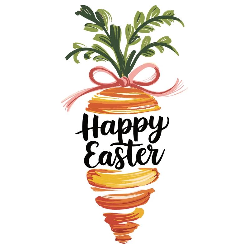 Easter Joy – Spring-like carrot with bow