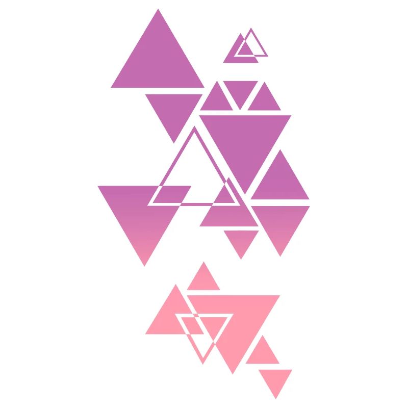 Gradient Triangle Pattern Pink