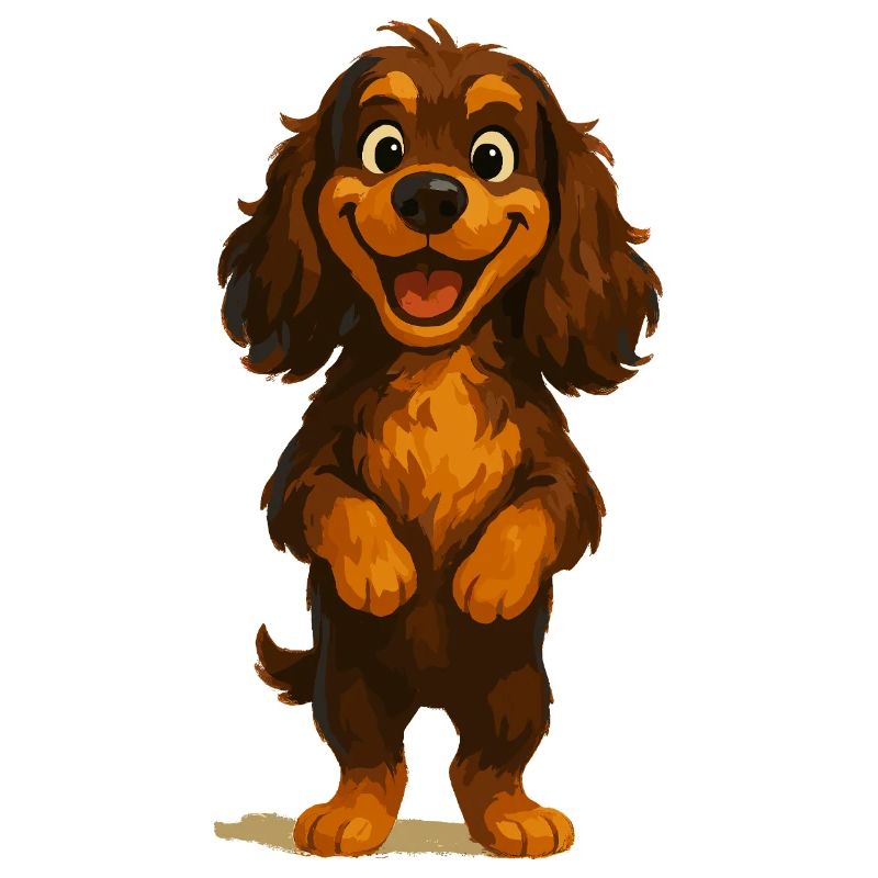 Cocker Spaniel souriant largement