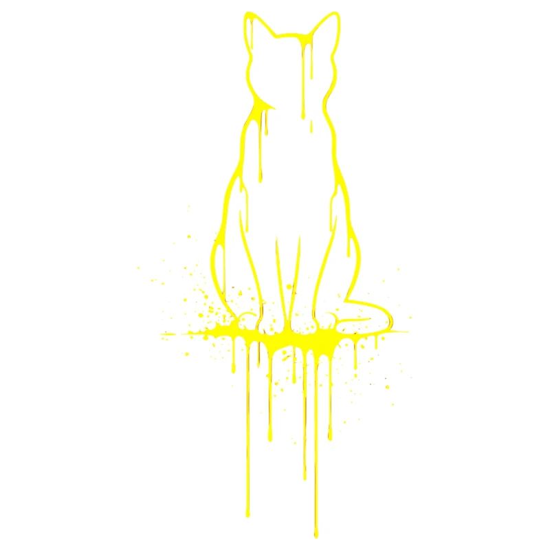 Silhouette de chat Look doré