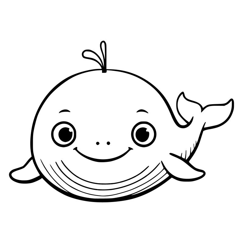 Chubby Whale Vector Image