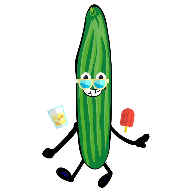 concombre heureux,concombre,comique,joyeux,vacances