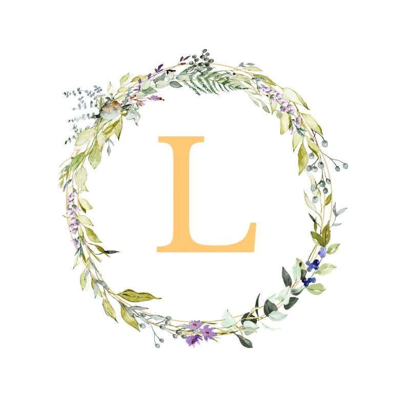 L Monogramm Eukalyptus-Kranz
