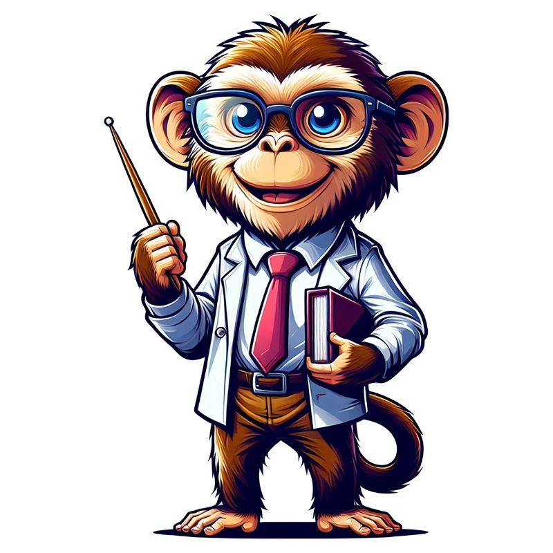 Professeur de singe mignon