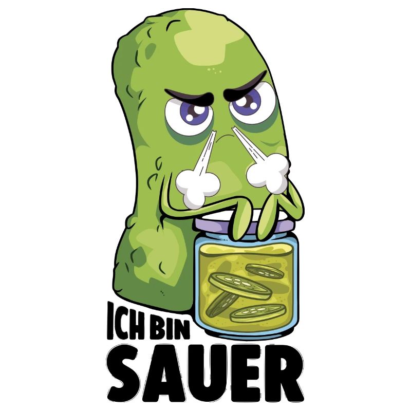 Ich bin sauer Gurke frustriert Statement