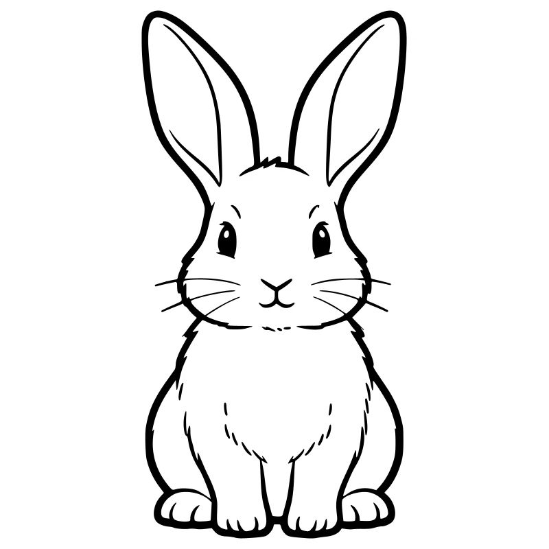 Page à colorier de plan de type « Bunny Sitting »