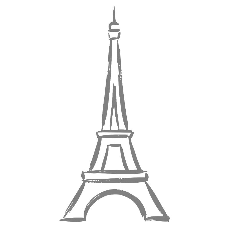 Minimalist Eiffel Tower Sketch