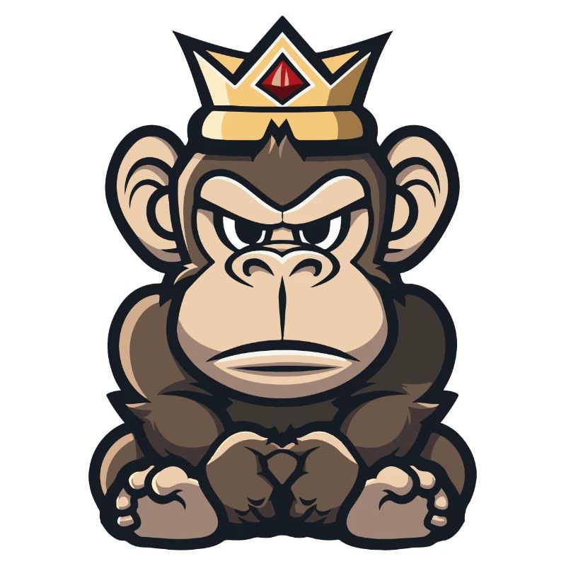 Couronne de bande dessinée de singe