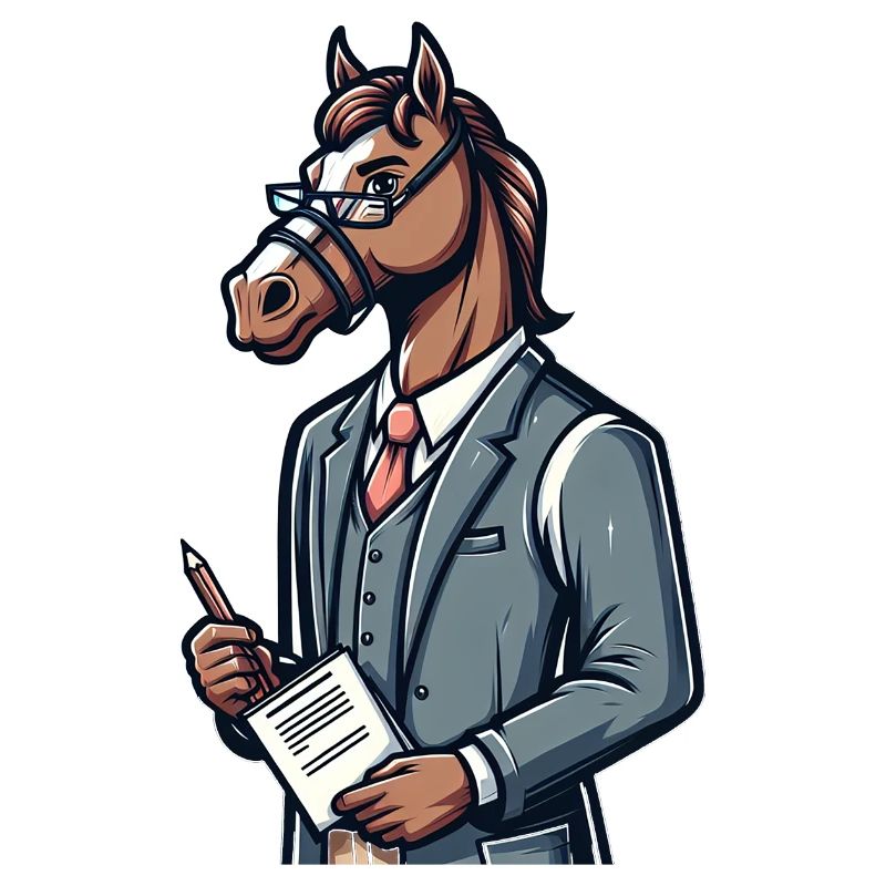 Professeur de cheval mignon