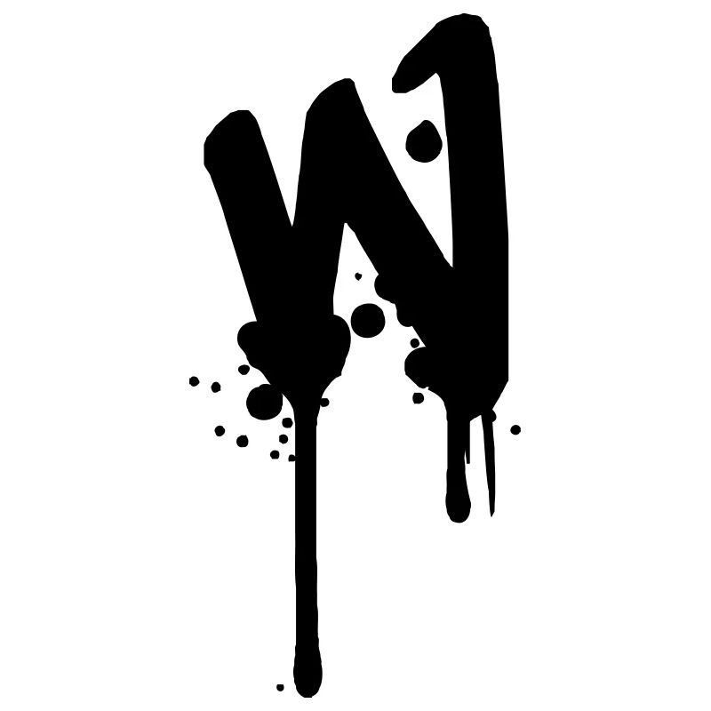 Graffiti W gouttes Farbklex spray