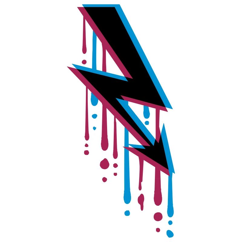 drops graffiti 3d electric lightning current energy