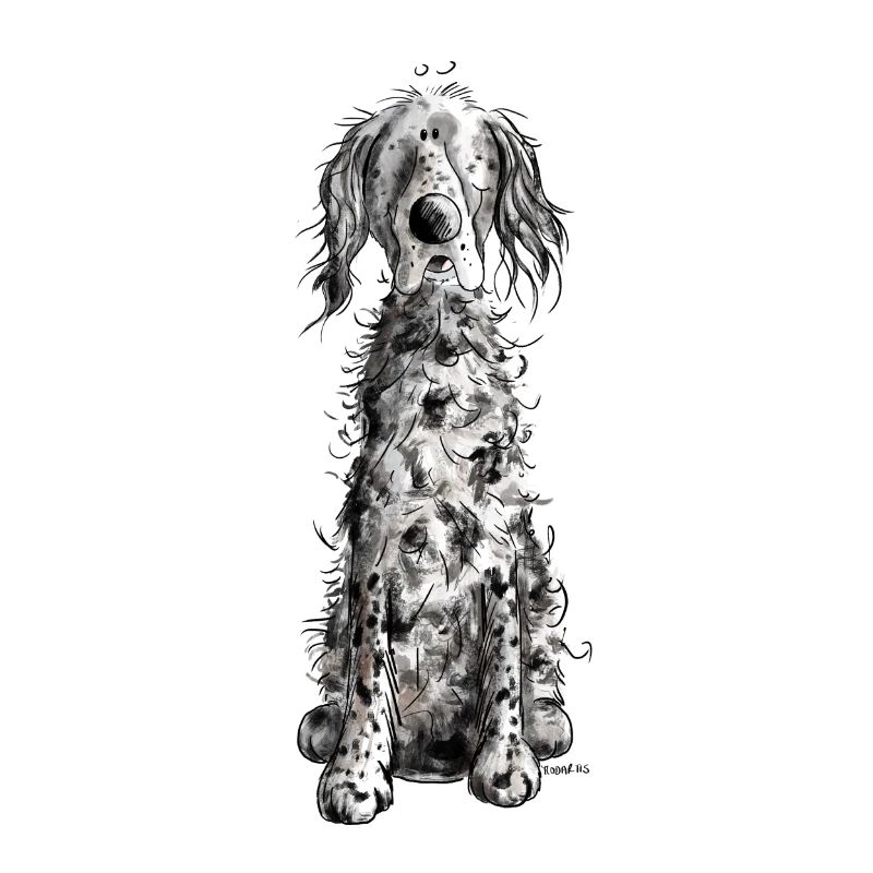 Lustiger Englischer Setter I Hunde Comic Geschenk