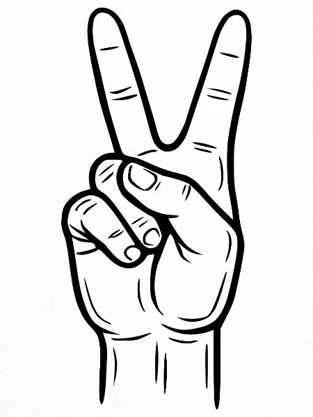 Peace Handzeichen – Victory Symbol