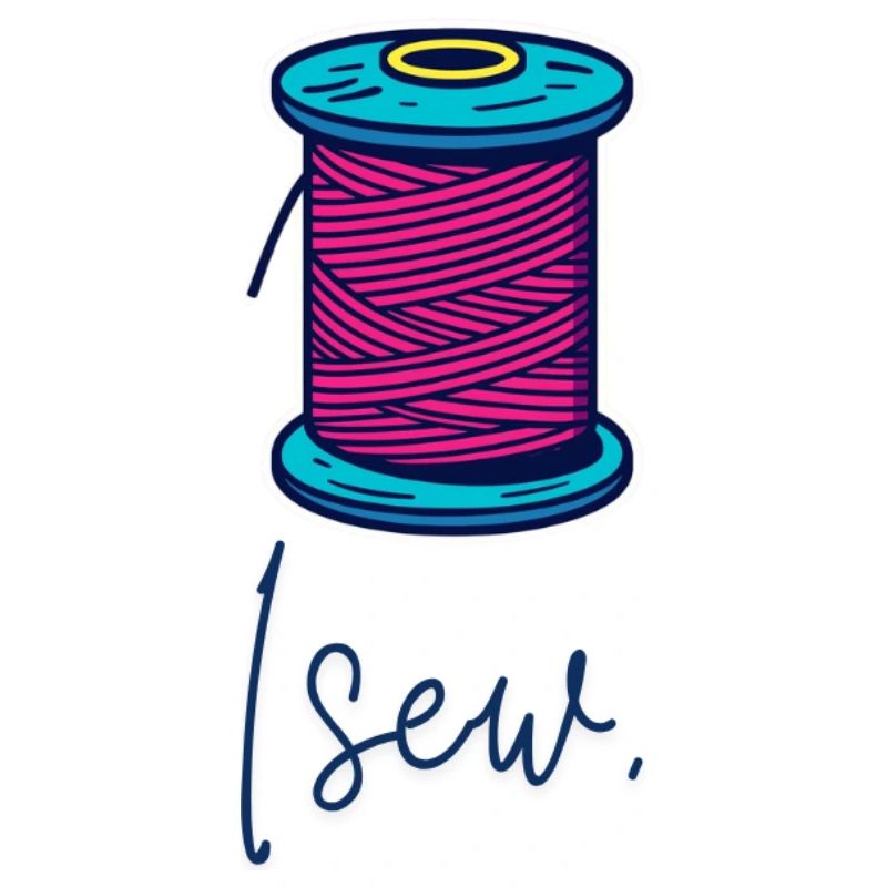 Sewing thread art motif