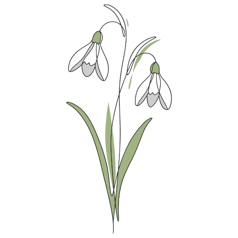 Illustration d’illustration de lignes de perce-neige