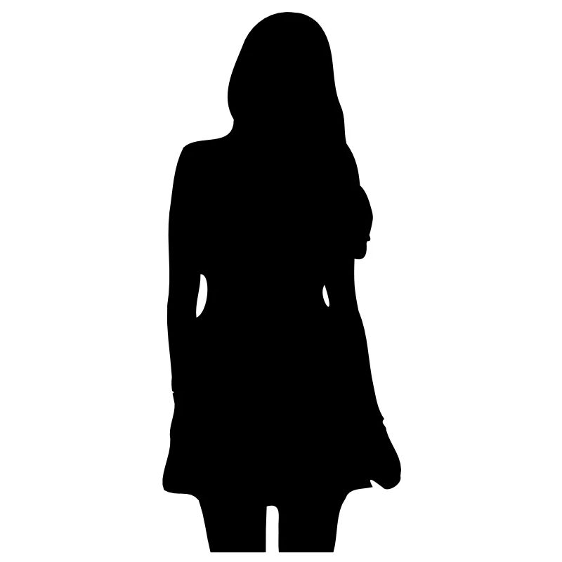 Modèle silhouette de jeune fille