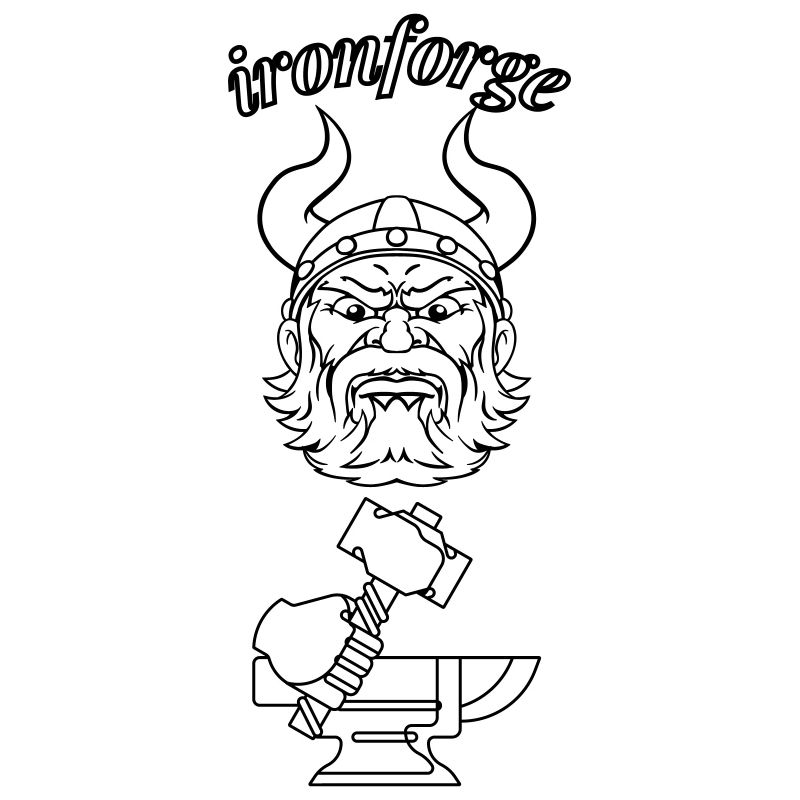 ironforge Text schwarz