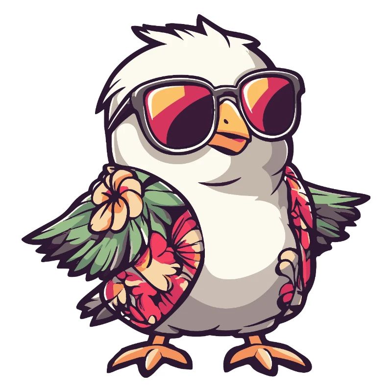 Taube Vogel Comic Urlaub