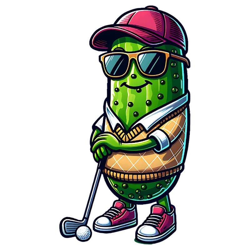 Funny Pickl Golf Player Motifs