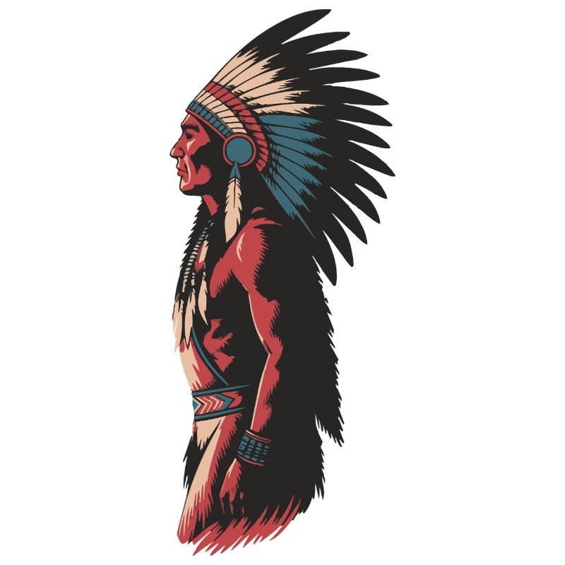 Native Kopfschmuck Kunst Illustration