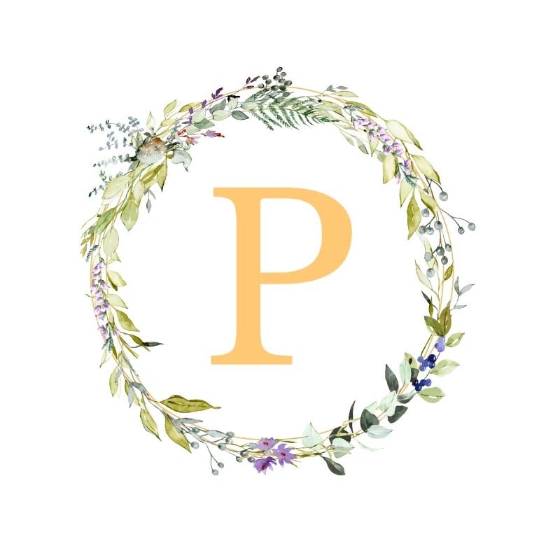 P Monogramm Eukalyptus-Kranz