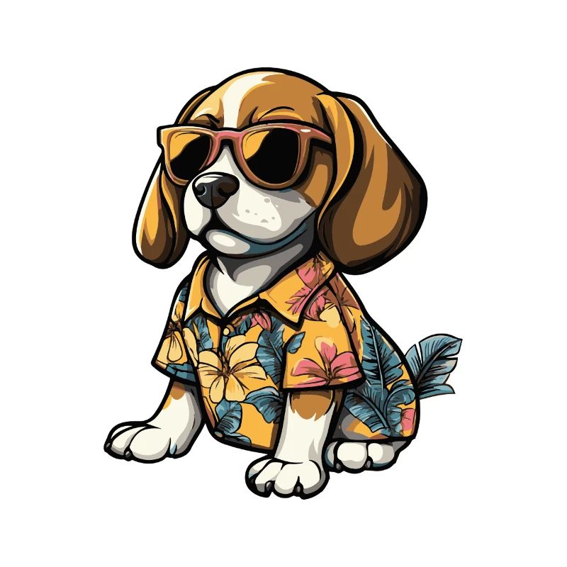 Beagle Dog Comic Vacation