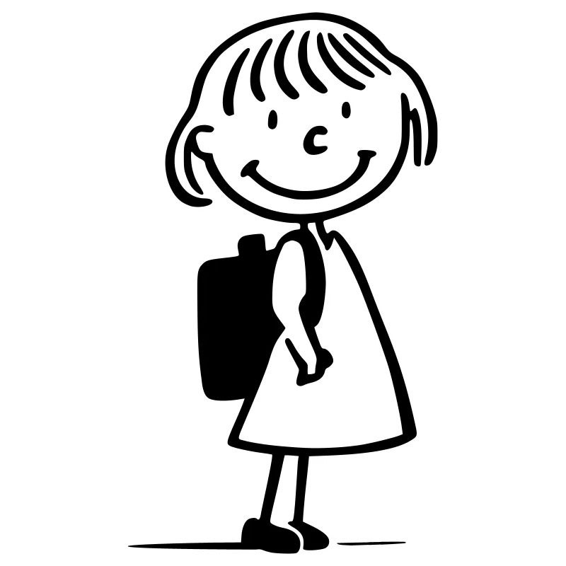 Comic-Mädchen Schulstart – Einschulung Design