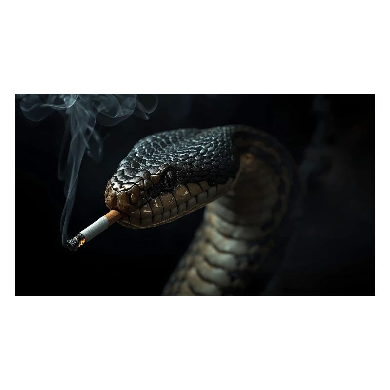  Cobra Schlange mit Zigarette
