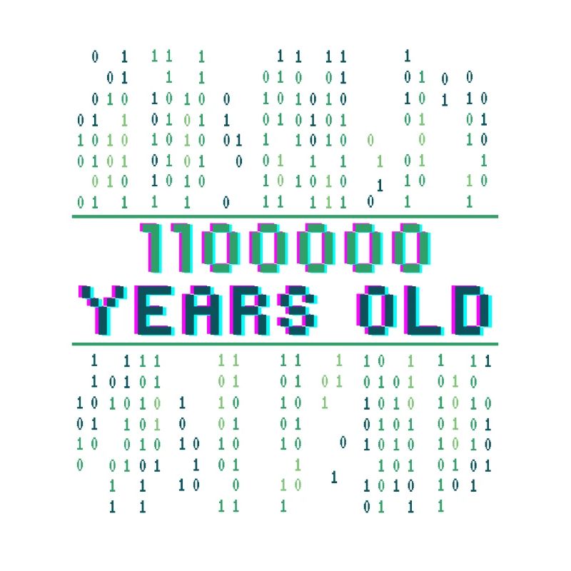 96e anniversaire 96 ans Code binaire Informatique