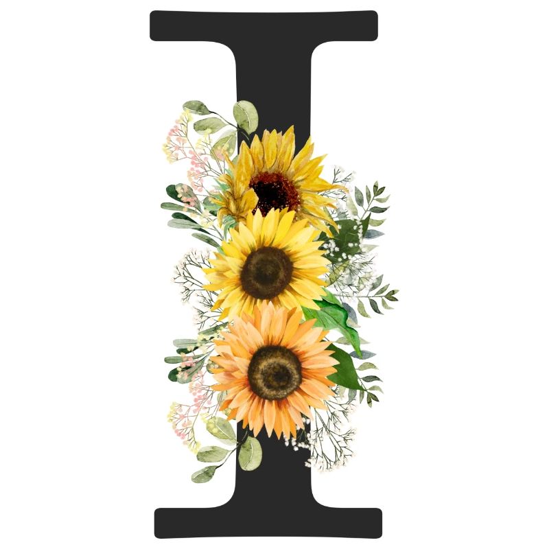 I Monogram Sunflowers