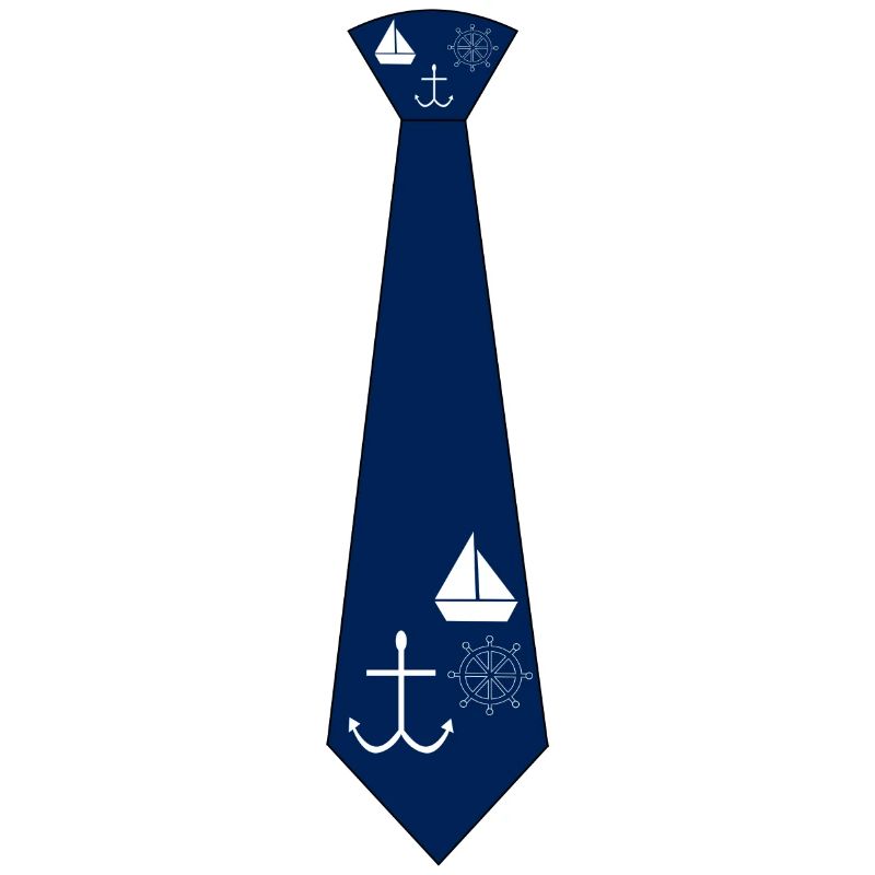 Cravate avec design maritime